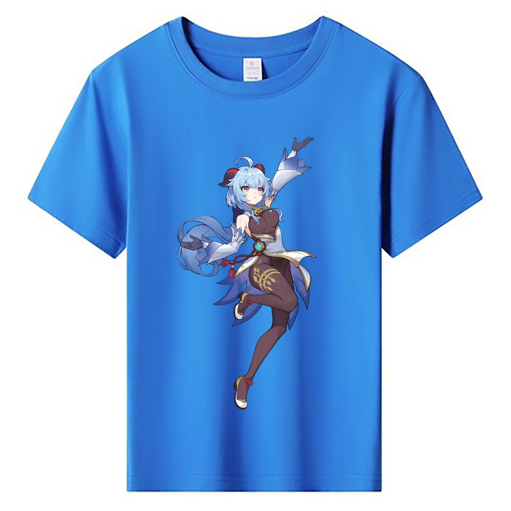 げんし神 甘雨 かんう genshin Ganyu 綿100％キッズTシャツ（フロントプリント）